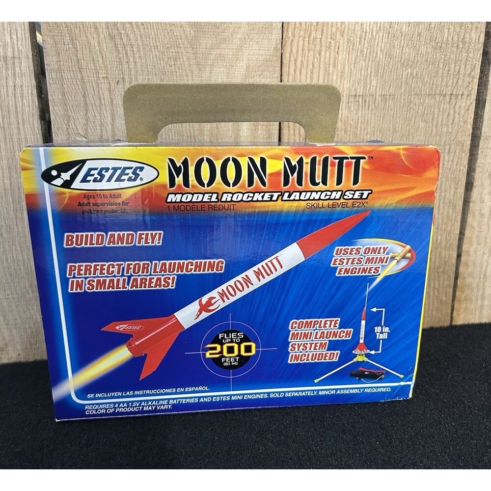 Estes Moon Mutt 1496 Rocket Launch Set Level E2X Unassembled Kit S-1